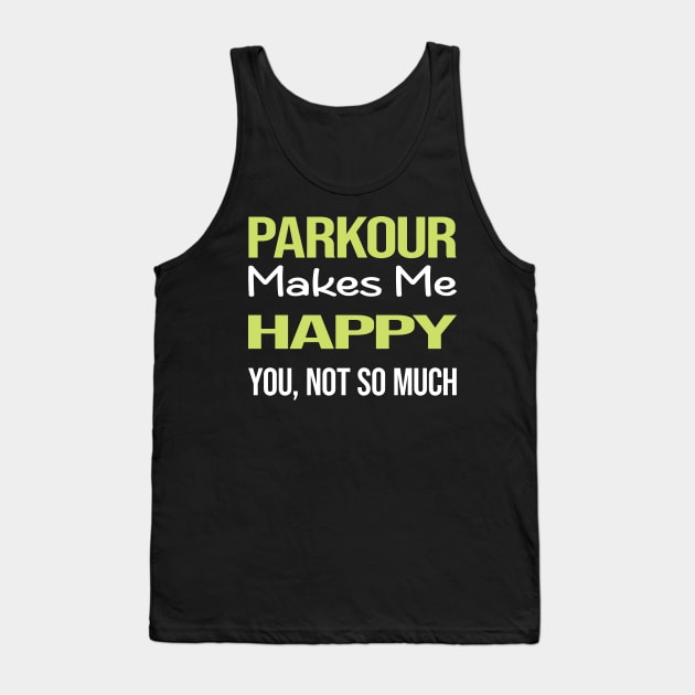 Funny Happy Parkour Tank Top by symptomovertake